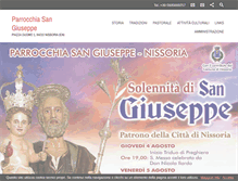 Tablet Screenshot of parrocchianissoria.it